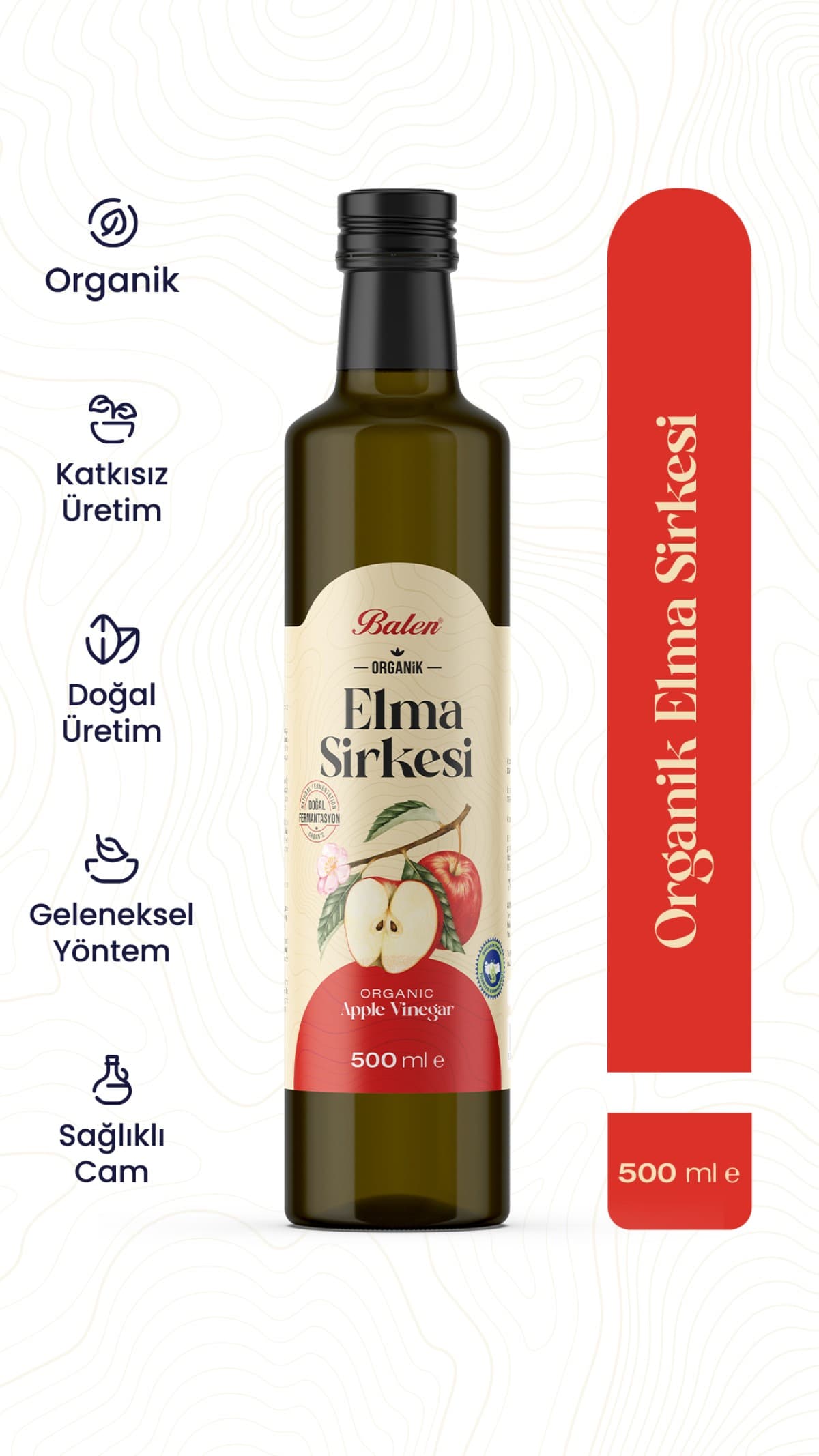 ORGANİK ELMA SİRKESİ 500 ML