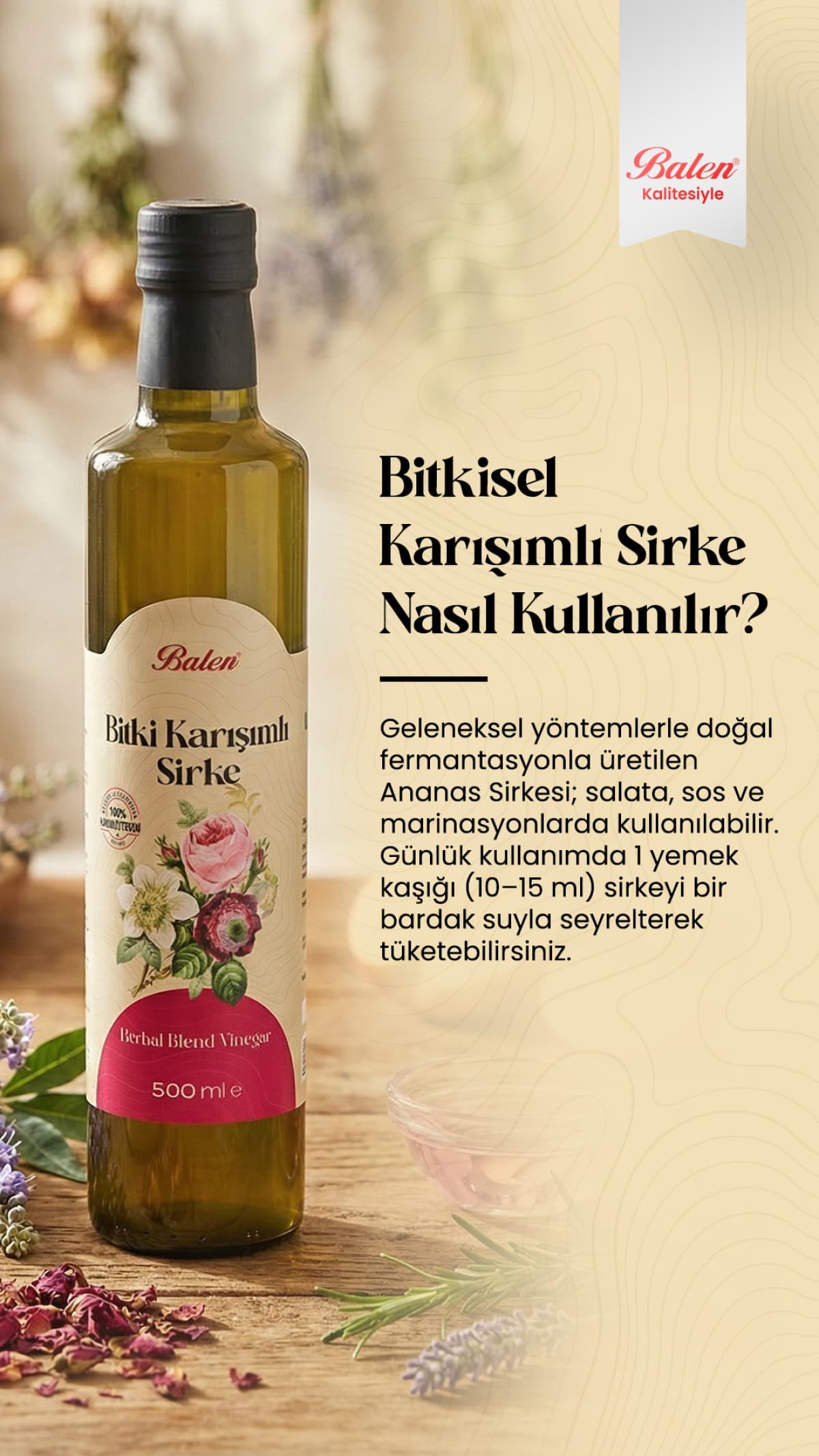 BİTKİ KARIŞIMLI SİRKE 500 ML