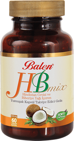 H& B MİX (HİNDİSTAN CEVİZİ& BİBERİYE YAĞI) KAPSÜL 650 MG 60