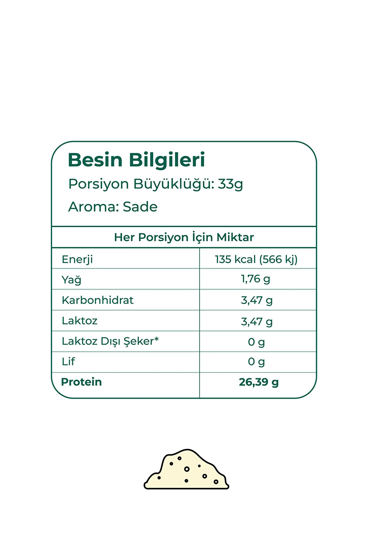 yeşilmarka Whey Protein Tozu - Sade 100 g