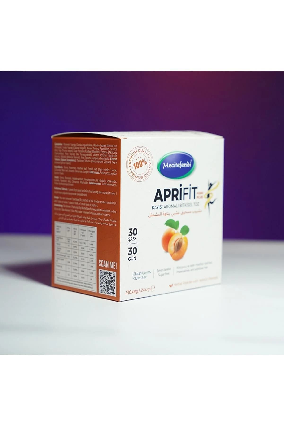 Mecitefendi Aprifit Form Plus Toz 240 Gr Kayısılı 3'lü Paket - 3 Kutu (90 Şase)