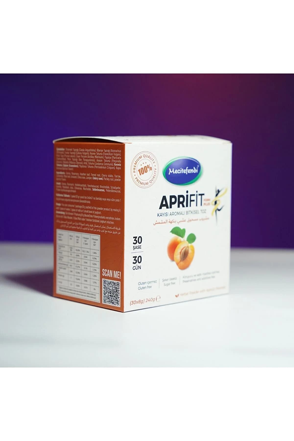 Mecitefendi Aprifit Form Plus Toz 240 Gr Kayısılı 4'lü Paket - 4 Kutu