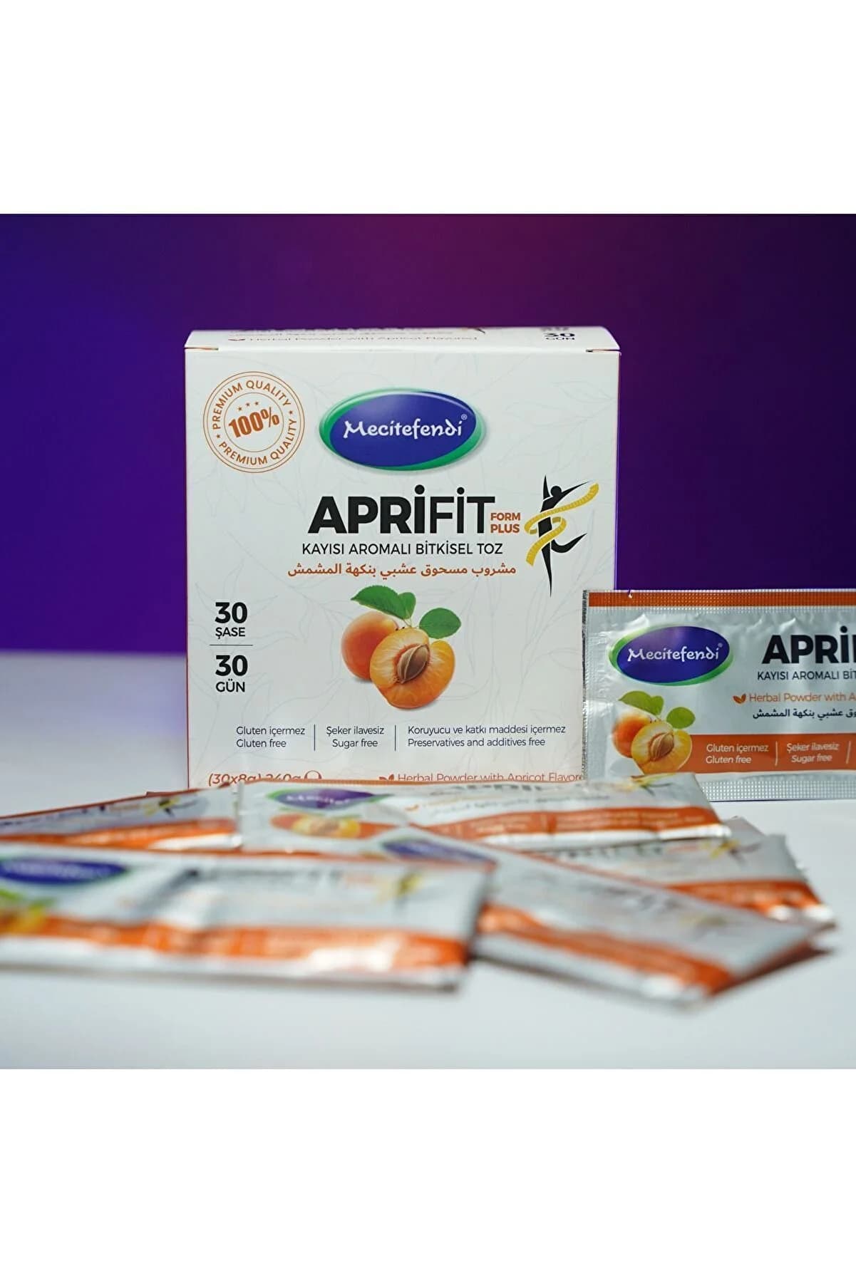 Mecitefendi Aprifit Form Plus Toz 240 Gr Kayısılı 4'lü Paket - 4 Kutu