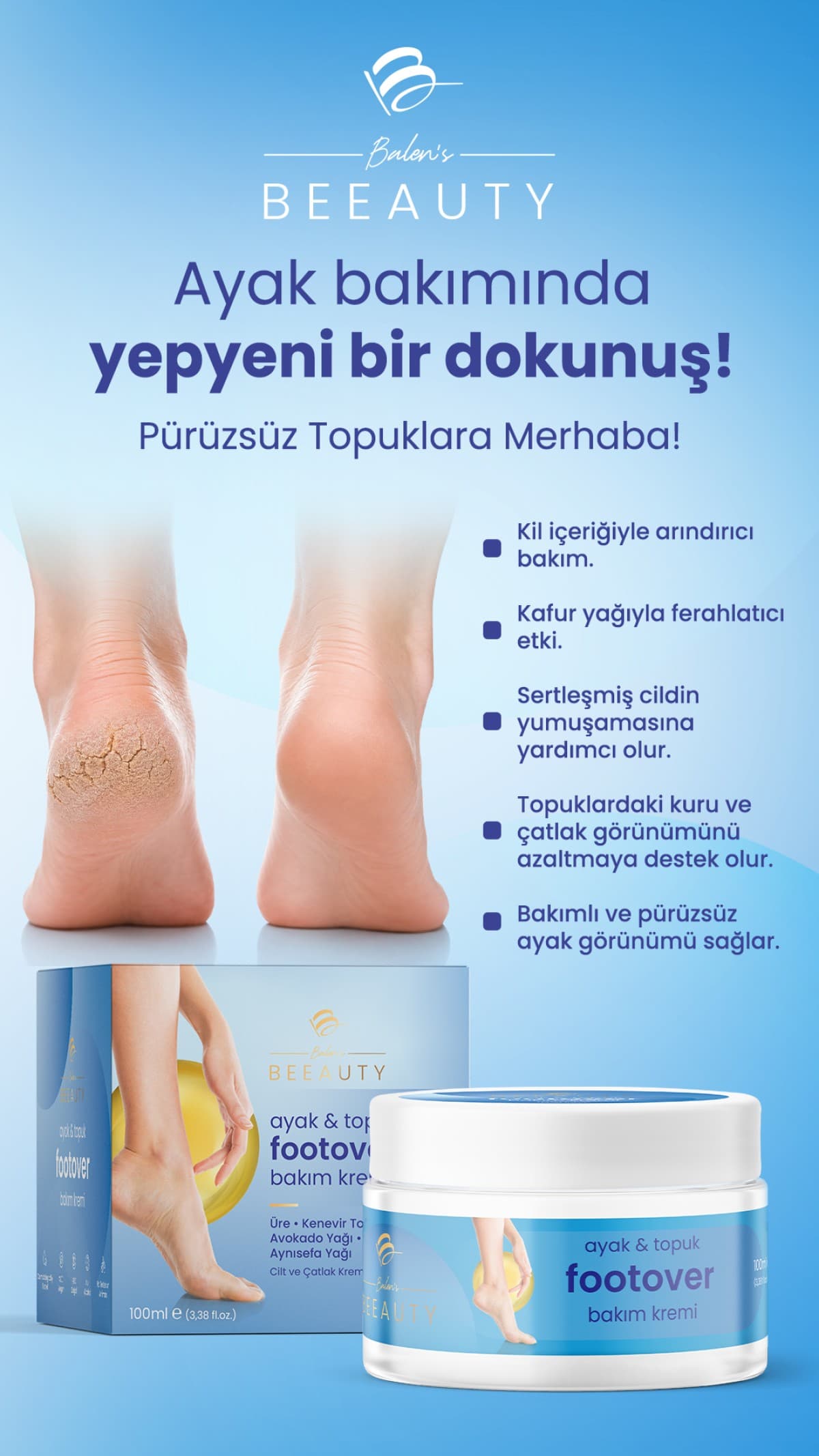 AYAK & TOPUK FOOTOVER BAKIM KREMİ 100 ML