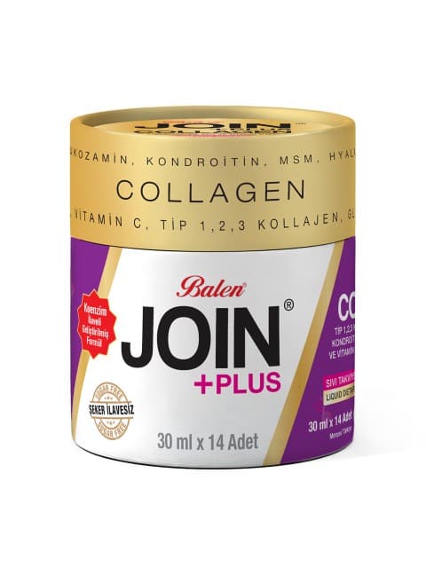 JOİN+PLUS TİP 1,2,3 KOLLAJEN, GLUKOZAMİN, KONDROİTİN, MSM, HYALURONİK ASİT VE VİTAMİN C SHOT 30 ML 14