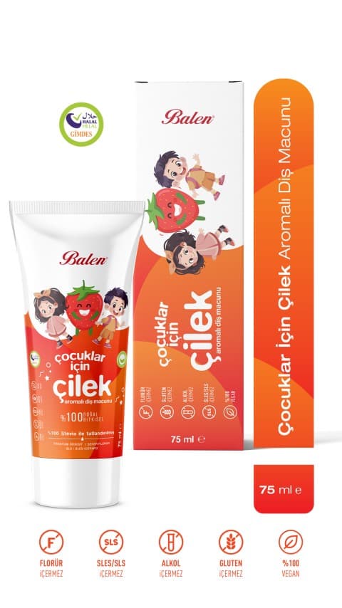 Doğal Çocuklar İçin Çilek Özlü Diş Macunu 75 ML