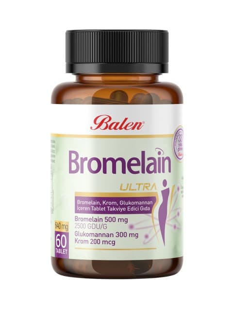 BROMELAIN ULTRA BROMELAIN, KROM, GLUKOMANNAN TAB.640 MG 60