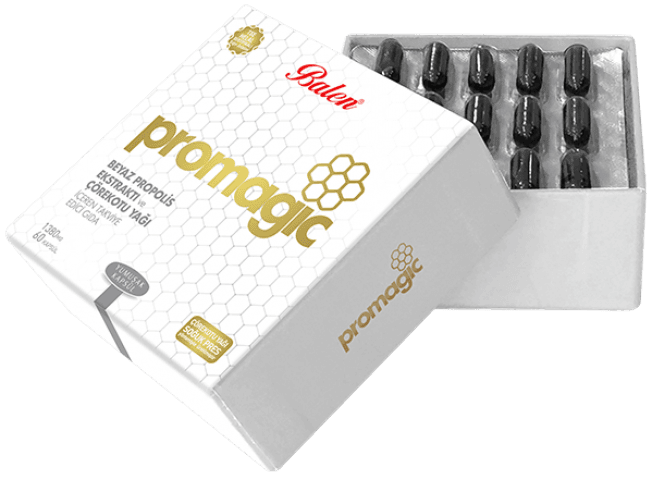Promagic Propolis Ekstraktı ve Çörekotu Yağı İçeren Yumuşak Kapsül