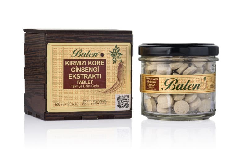 KIRMIZI KORE GİNSENGİ EKSTRAKTI TABLET 600 MG 120